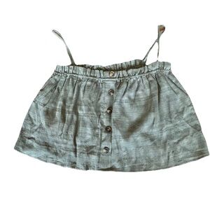 American Eagle Green Crop Tank Top Women’s Size 2XL Cottage Boho Beach Summer